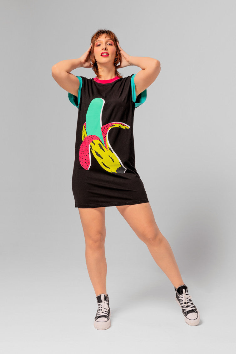 Vestido Rib Algodón - Banana Pop